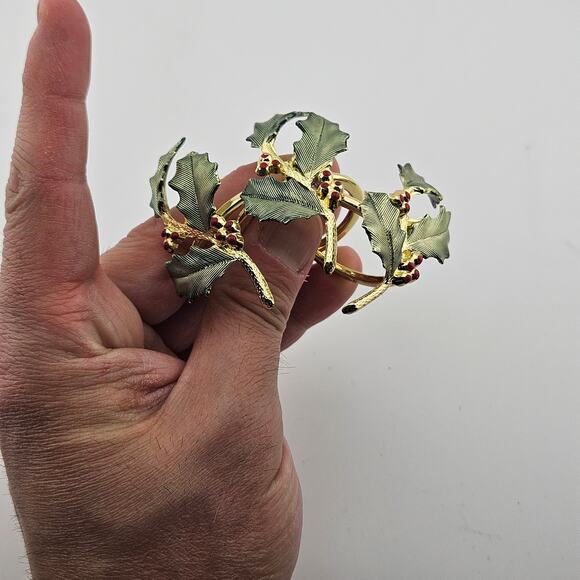 Christmas napkin holders Holly Mistletoe - Picture 5 of 5